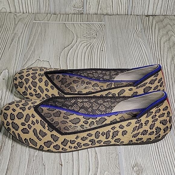 Rothy's Knit Leopard Print Flats Womens Size 5 - Picture 4 of 13